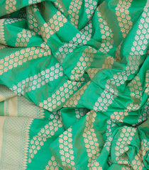 Teal Handwoven Benares Silk Saree