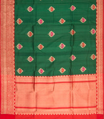 Dark-Green Handwoven Banarasi Silk Saree