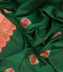 Dark-Green Handwoven Banarasi Silk Saree