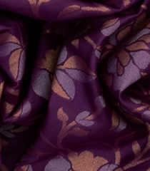 Purple Banarasi Silk Saree With Floral Vine Motifs