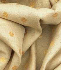 Cream Handwoven Banarasi Silk Saree With Floral Meena Border-Cream