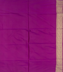 Magenta Handwoven Banarasi Silk Saree With Floral Butta-Pink