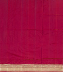 Pink Handloom Banarasi Silk Saree With Moghul Flower Butta & Zari Border-Pink