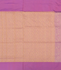 Bubble Gum Pink Handloom Banarasi Silk Saree With Moghul Flower Motifs-BubbleGum Pink