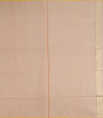 Light Peach Handloom Banarasi Cotton Saree With Diagonal Vine Motifs-Light Peach