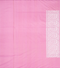 Peach Handloom Banarasi Silk Saree With Floral Buttas-Peach