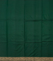 Bottle Green Handloom Banarasi Silk Saree With Konia Mango-Bottle Green