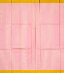 Baby Pink Handloom Banarasi Silk Saree With Dotted Stripes-Baby Pink