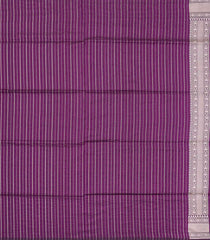 Magenta Handloom Banarasi Silk Saree With Floral Motifs-Magenta