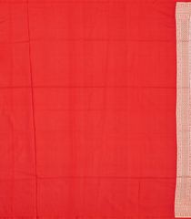 Pink Handloom Banarasi Silk Saree With Floral Motifs-Pink