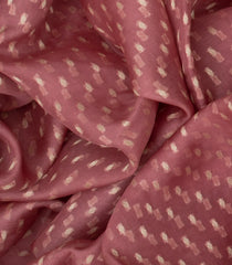 Dusty Pink Handwoven Banarasi Organza Saree With Diamond Buttas-Dusty Pink