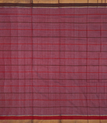 Turquoise Handloom Bengal Cotton Saree With Checks-Turquoise