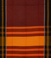 Maroon Bengal Cotton Saree With Floral Buttas-Maroon