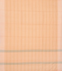 Peach Woven Banarasi Blended Cotton Saree With Checks-Peach