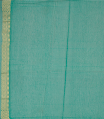 Aquamarine Blended Organza Saree With Floral Motifs-Aquamarine