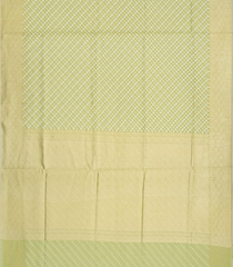 Light Green Blended Organza Saree With Floral Motifs-Light Green