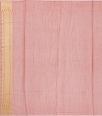 Baby Pink Blended Banarasi Cotton Saree With Floral Jaal Motifs-Baby Pink