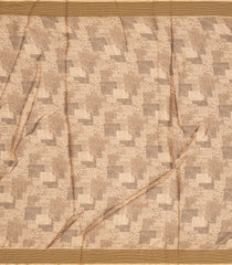 Taupe Woven Art Tussar Saree With Printed Floral Motifs-Taupe