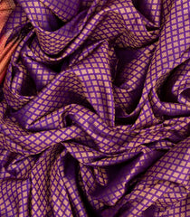 Purple Woven Blended Softy Saree With Floral Motifs-Purple