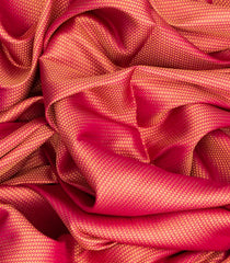 Pink Woven Blended Softy Saree With Floral Motifs-Pink