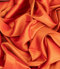 Orange Woven Blended Softy Saree With Floral Motifs-Orange