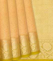 Yellow Woven Blended Plain Cotton Saree-Yellow