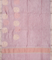 Lavender Blended Crushed Tissue Saree With Floral Motifs-Lavander