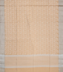 Light Peach Woven Blended Linen Saree With Embroidered Mango Motifs-Light Peach