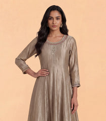 Beige Gold Festive Anarkali Set-RC5696