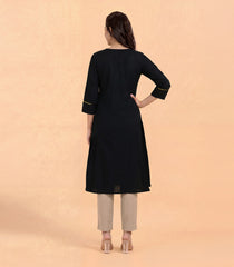 Black and yellow casual kurta-RC5725