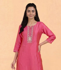 Blush Pink Festive Kurta-KR0887