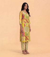 Bright Yellow Abstract Printed Kurta Set-RC5666