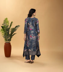 Indigo Blue Pichwai Inspired Printed Co-Ord Set-RC5610