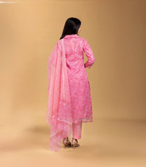 Vibrant Pink Printed Floral 3 piece Kurta Set-RC5603