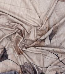Grey Woven Synthetic Kotha Silk Saree With Printed Floral Motifs-BL4836