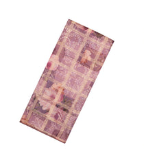 Pink Woven Synthetic Dola Silk Saree With Checks & Printed Motifs - BL4671