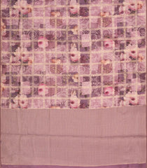 Pink Woven Synthetic Dola Silk Saree With Checks & Printed Motifs - BL4671