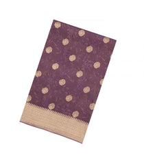 Lilac Woven Synthetic Tissue Crepe Saree With Floral Vine Motifs-BL4913