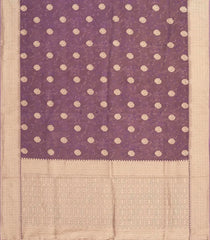 Lilac Woven Synthetic Tissue Crepe Saree With Floral Vine Motifs-BL4913