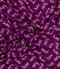 Burgundy Printed Art Dola Silk Saree With Zari Border-BL5768
