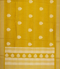 Mustard Printed Synthetic Dola Silk Saree With Zari Stripes & Border-SY0311