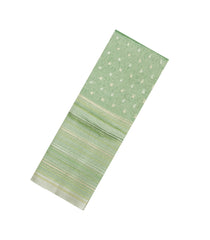Aquamarine Woven Pure Organza Silk Saree With Buttas & Stripes-KS1068