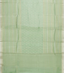 Aquamarine Woven Pure Organza Silk Saree With Buttas & Stripes-KS1068