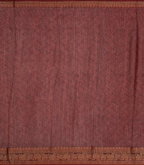 Maroon Chanderi Cotton Saree Printed With Floral Motifs-Maroon