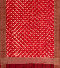 Pink Chanderi Cotton Saree Printed With Floral Motifs-Pink