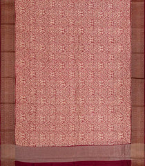 Magenta Chanderi Cotton Saree Printed With Peacock Motifs-Magenta