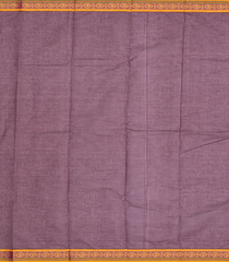 Maroon Handloom Chettinad Plain Cotton Saree With Mango Motifs In Border-Maroon