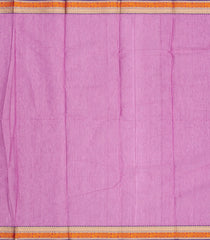 Bubble-gum Pink Handloom Chettinad Plain Cotton Saree With Annam Motifs In Border-BubbleGum Pink