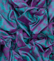 Purple Handloom Soft Silk Saree With Chevron Motifs-Purple