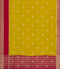 Mustard Woven Blended Viscose Saree With Buttas-BL5695